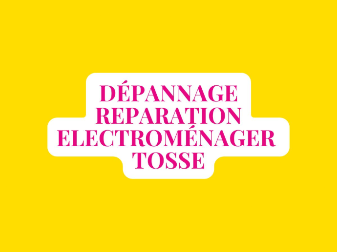 Depannage reparation electromenager tosse